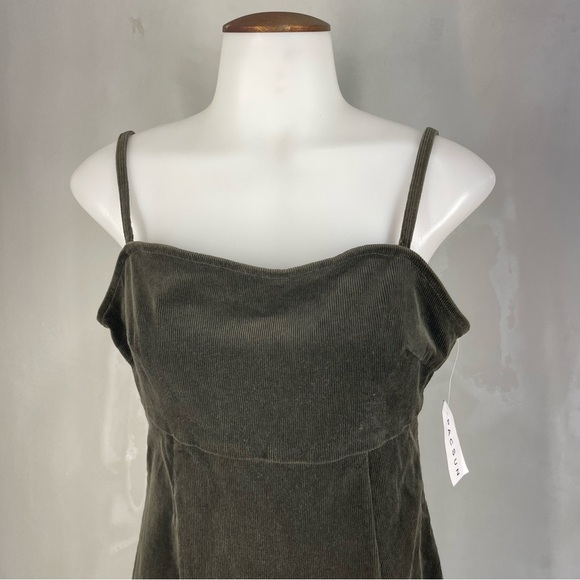 NWT Pacsun Elegant Olive Green Corduroy Dress size Small - Picture 7 of 12